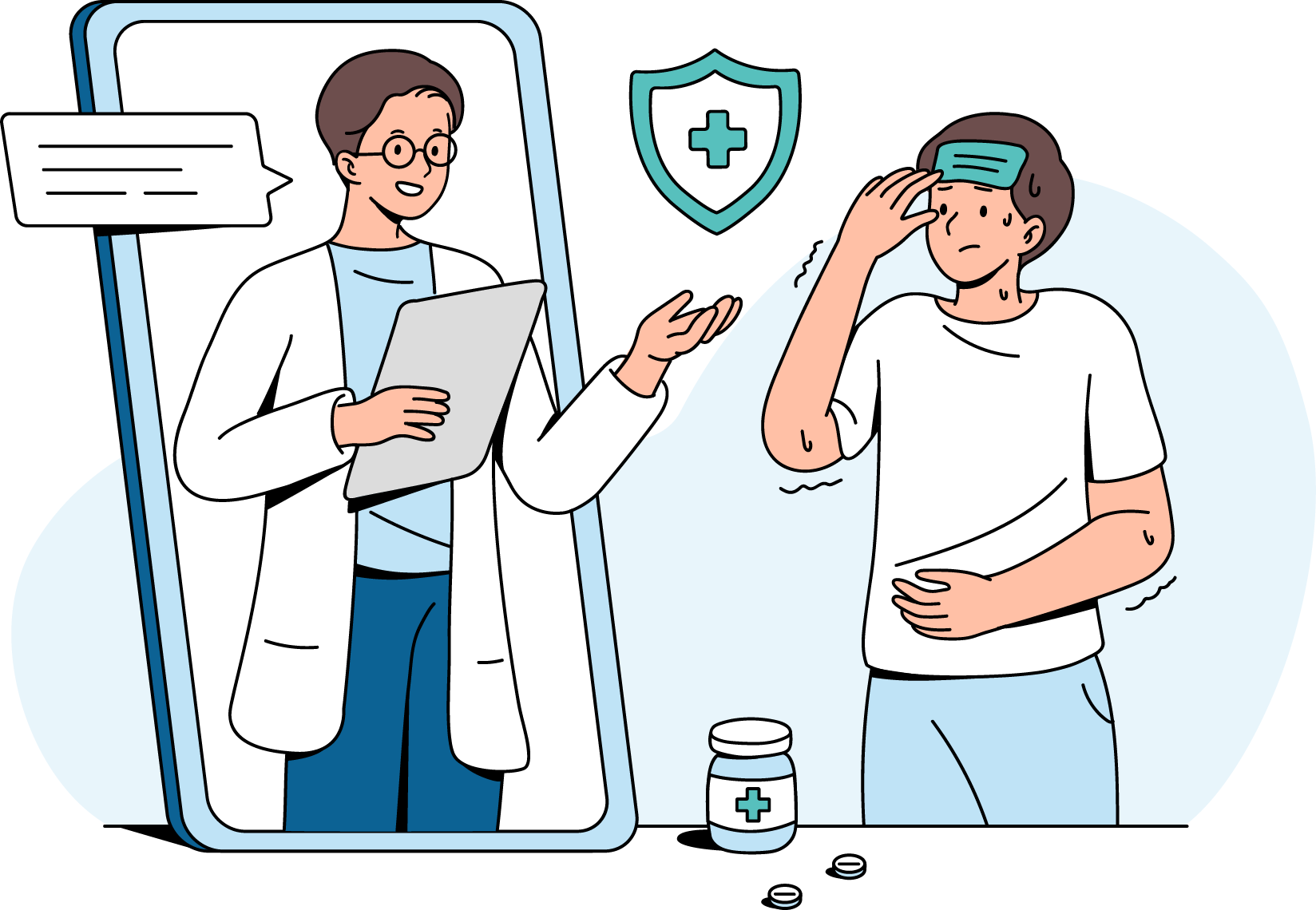 Illustration e‑santé / CHUV - accompagnement numérique